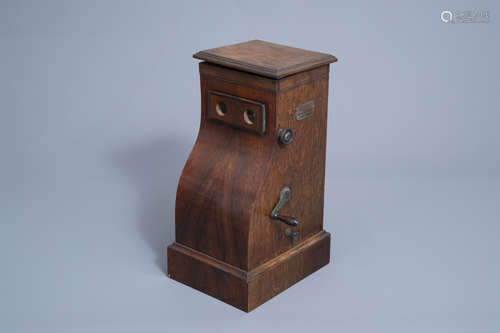 A French wooden diocinescope or film viewer, ca. 1900