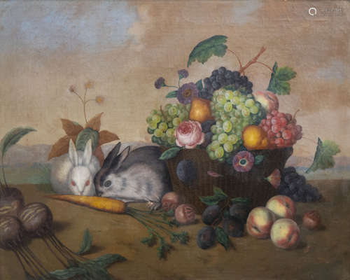 Ferdinand KŸss (1800-1886): Still life with fruits and two r...