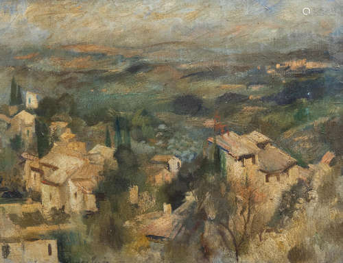 Yvonne Perin (1905-1967): Landscape in the Provence, oil on ...