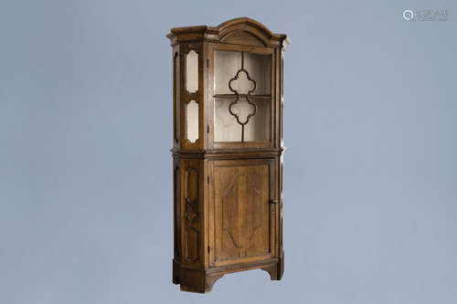 A Flemish oak display cabinet, 18th C.