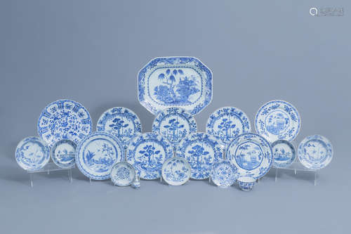 A varied collection of Chinese blue and white porcelain, Kan...