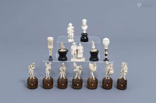 A French seven-piece ivory orchestra and seven different scu...