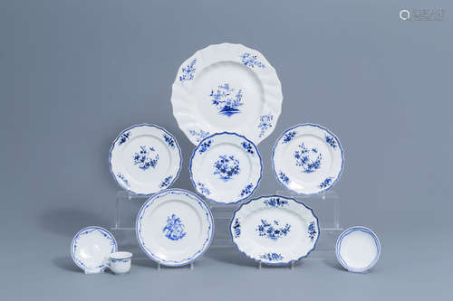 A varied collection of blue and white Tournai porcelain, 18t...