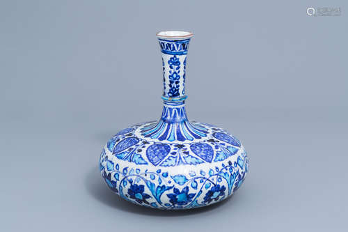 A blue, white and turquoise 'Multan' bottle vase, India, 19t...