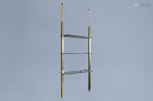 A 'Penelope' design rack with glass shelves, Designteam Belg...