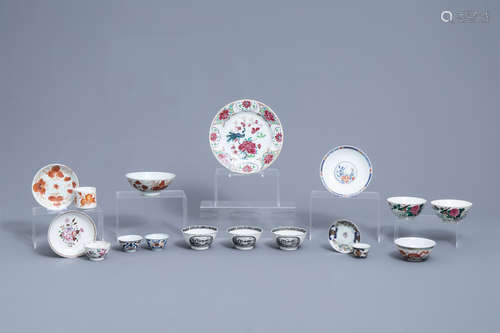 A collection of Chinese famille rose, grisaille, Imari style...