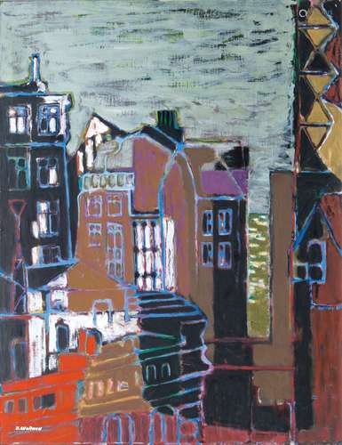 Irma Weiland (Hamburg 1908 - Hamburg 2004). Stadtlandschaft.