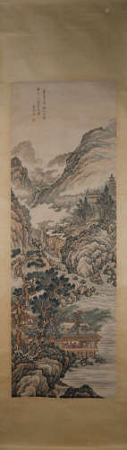 A Huang jun's landscape painting