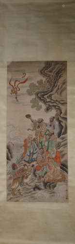A Ding yunpeng's arhat painting