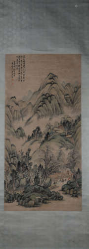 A Huang ding's landscape painting