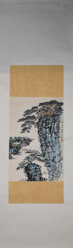 A Qian songyan's landscape painting