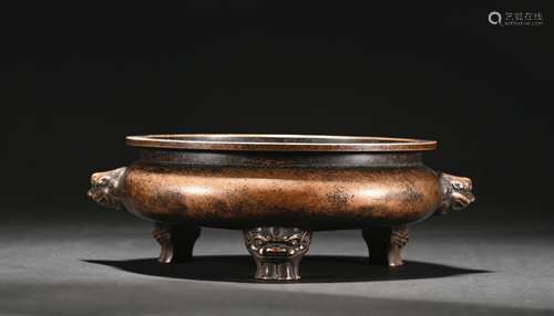 A bronze censer