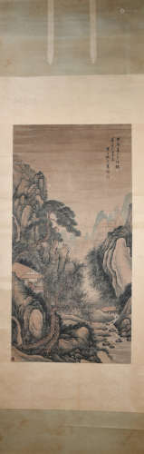 A Shen zongqian's landscape painting