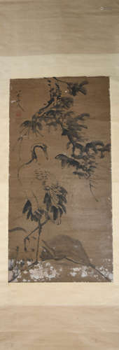 A Zhu da's flower and bird painting