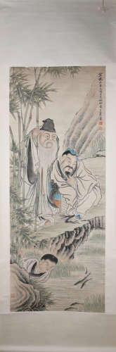 A Huang shanshou's figure painting