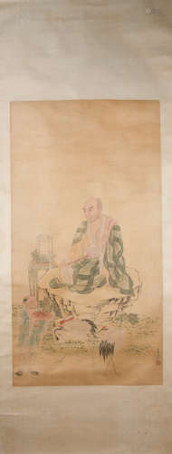 A Ding guanpeng's arhat painting
