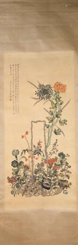A Qian weicheng's flower and bird painting