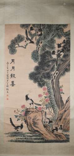 A Zhang xiong's flower and bird painting