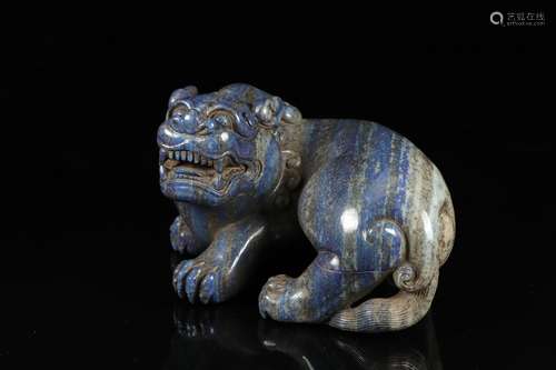 chinese lapis lazuli ornament of beast