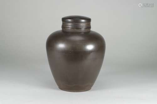 chinese tin tea jar