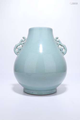 chinese celadon glazed porcelain binaural pot