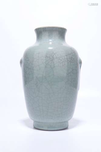 chinese guan kiln porcelain binaural vase