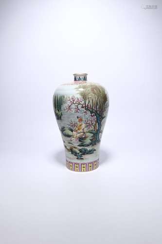 chinese famille rose porcelain  meiping