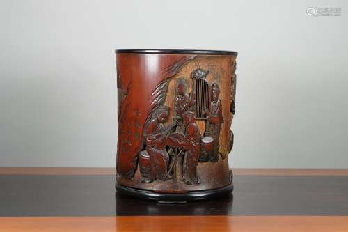 chinese bamboo brush pot