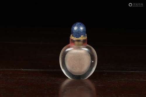 chinese rock crystal snuff bottle