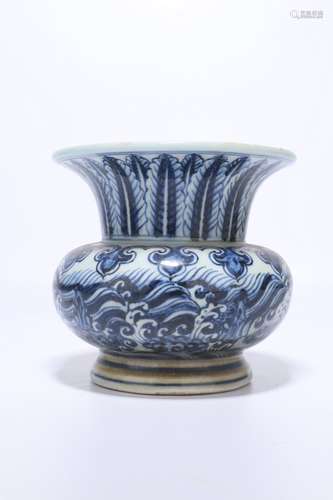 chinese blue and white porcelain vessel