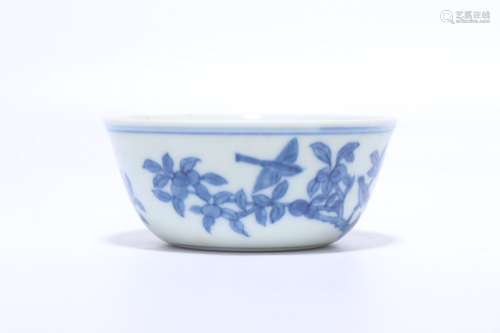 chinese blue and white porcelain cup