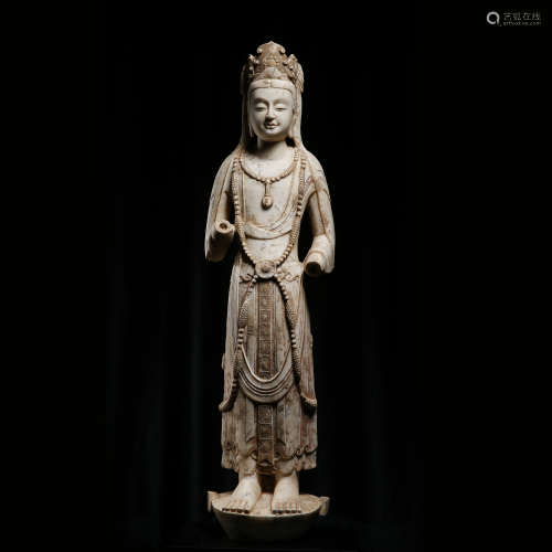 WHITE MARBLE GUANYIN STATION, NORTHERN QI  DYNASTY, CHINA