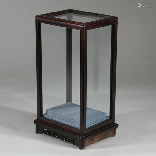 Chinese Rosewood Display Case, 19th Century