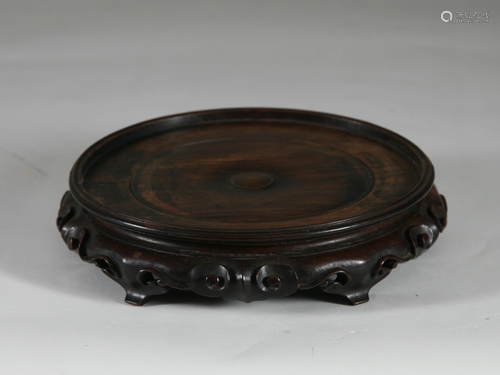 Large Hardwood Stand, 19th Century or Earlier