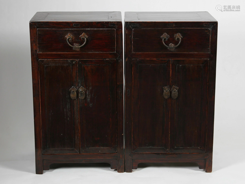 Pair Chinese Side Cabinets, 19th Century