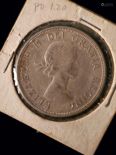 Canadian Elizabeth II Silver Dollar