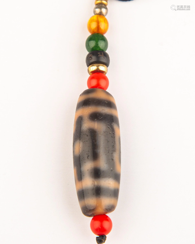 Tibetan Dzi Bead Necklace