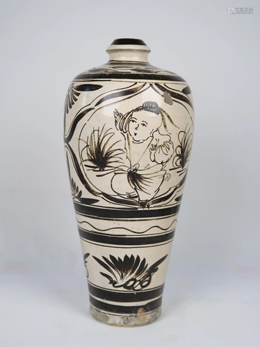 A Painted Cizhou Meiping Vase