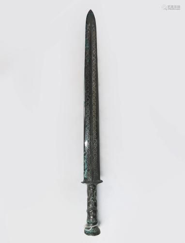 Chinese Archaic Inlaid Bronze Sword