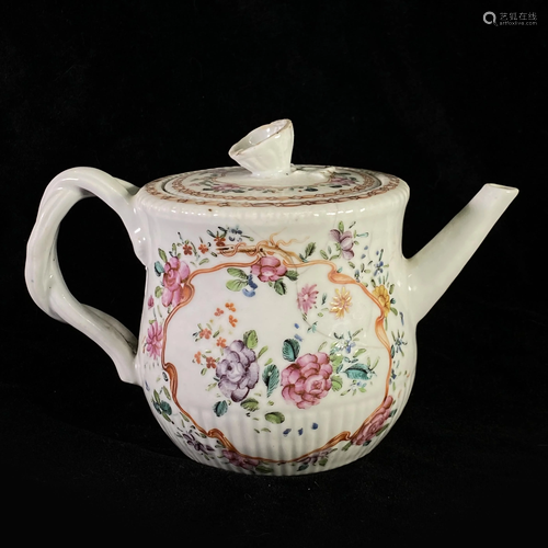 Famille Rose Porcelain Teapot