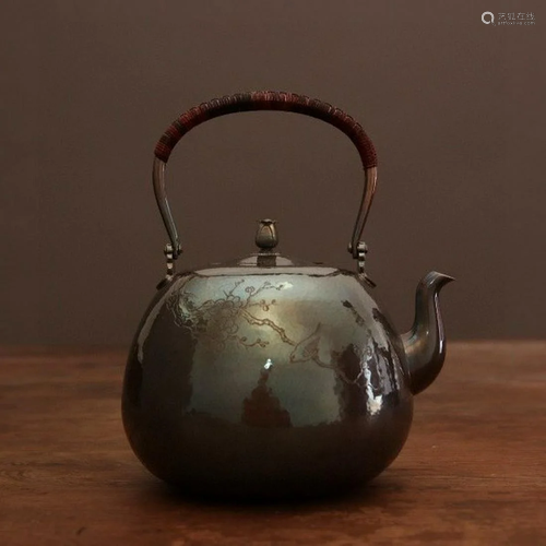 Japanese Silver Teapot With Mark