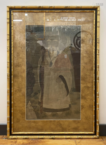 Large Painting of Elder, Framed