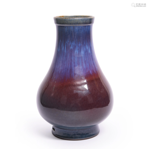 A Fine Flambe Glazed Porcelain Vase, Yongzheng Mark