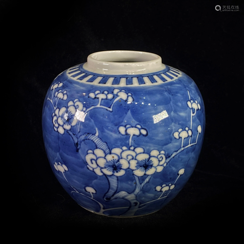 Blue And White Plum Blossom Porcelain Jar