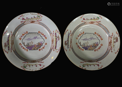 Pair Of Chinese Export Porcelain Plates