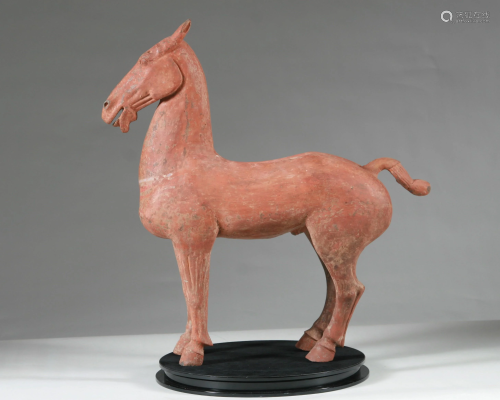 Chinese Han Dynasty Painted Horse, Of The Period c. 100