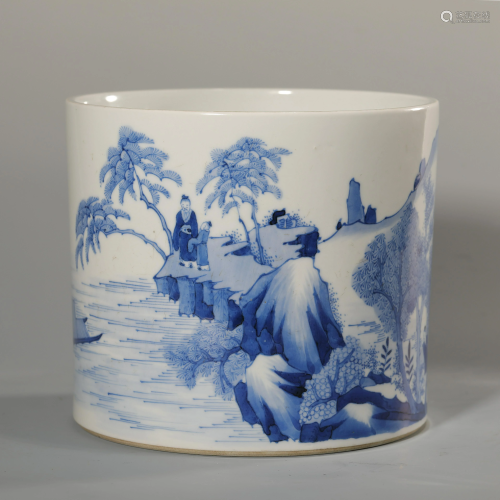 Blue And White 'Landscape & Figural' Porcelain