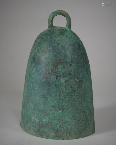 Tested Dian Culture Bronze Bell with Rare Patterns of