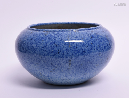 Chinese Powered-Blue Glazed Porcelain Waterpot,