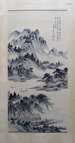 The 20th Century Wu Qinmu Landscape Painting